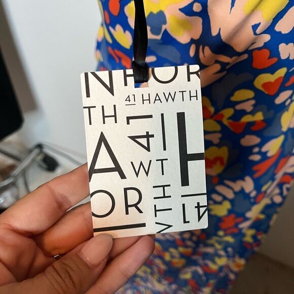 NWT 41 HAWTHORN FLORAL/TROPICAL FAUX WRAP MAXI DRESS WOMENS SIZE LARGE - Picture 11 of 13